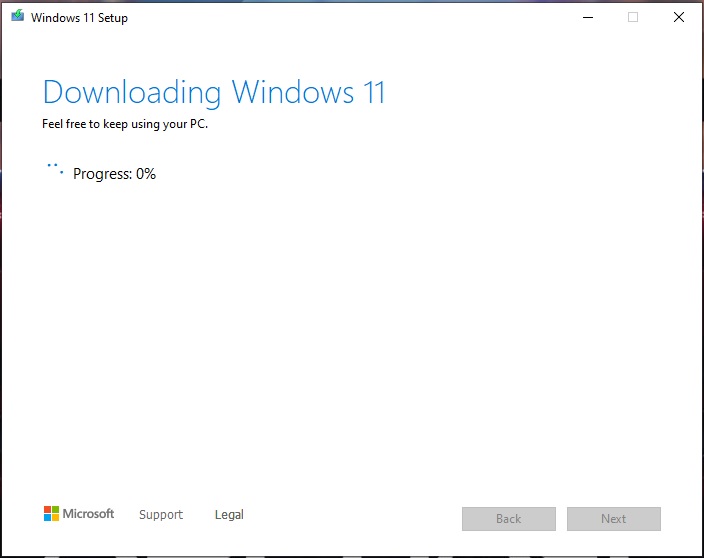 Downgliding Windows 11 MCT
